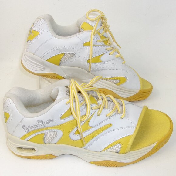 California Toes Open Toe Yellow & White Sneakers Women's US 8 - Picture 1 of 6